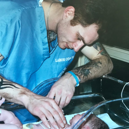 Celebration of Life 24 Jason with newborn Andrew