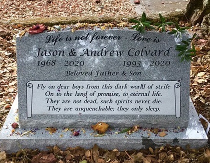 Celebration of Life 2 headstone with olive branch cropped